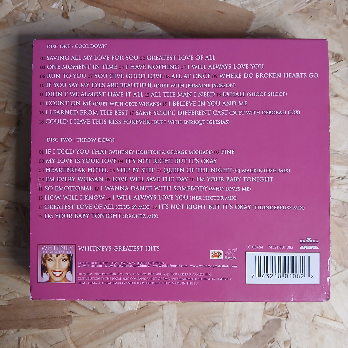Whitney Houston Greatest Hits Pre-loved Double CD Box Set