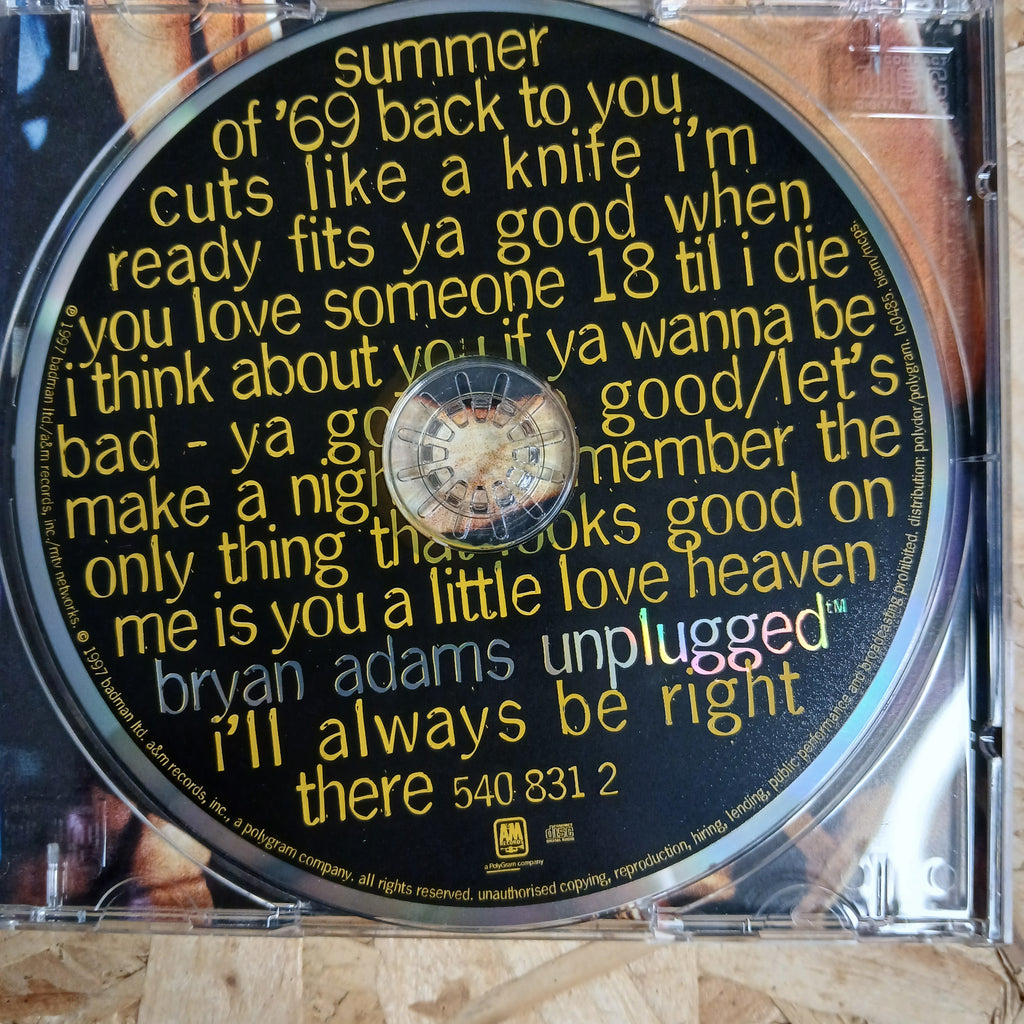 Bryan Adams Unplugged Pre-loved CD Album