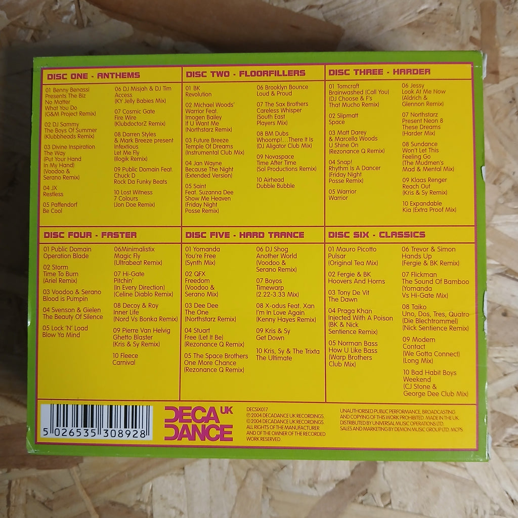 The Ultimate Hard House Album Pre-loved 6 CD Album Box Set By DECA Dance